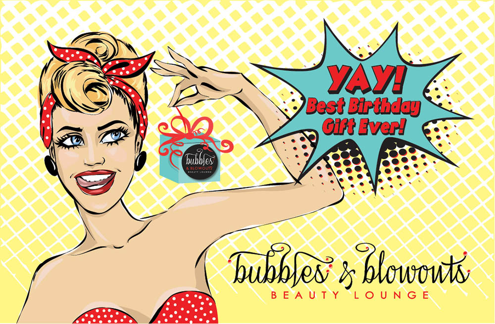 Bubbles & Blowouts - Birthday Gift Card