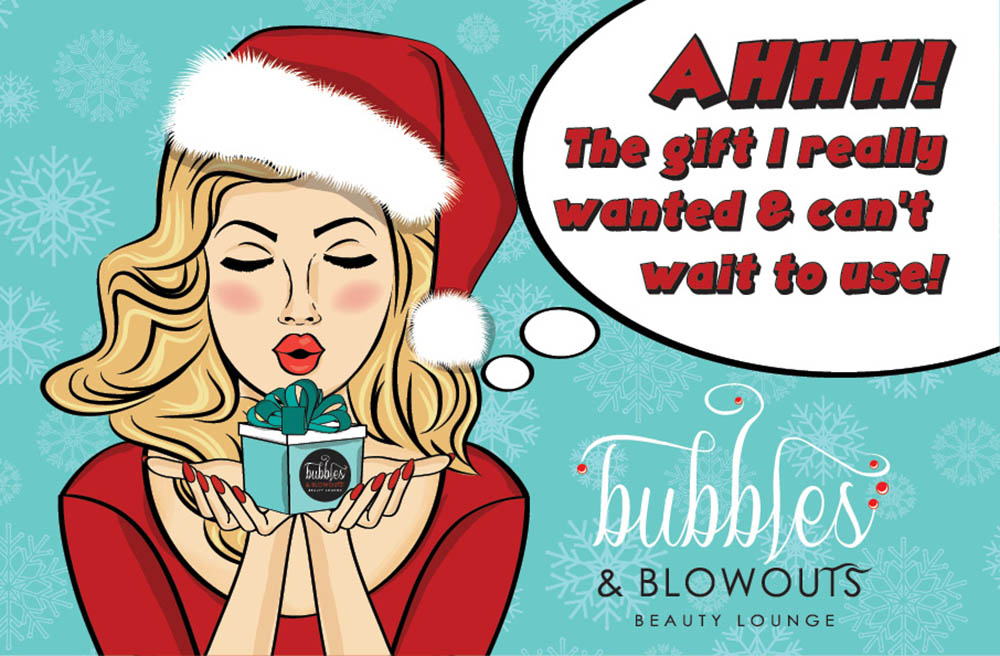 Bubbles & Blowouts - Christmas Gift Card