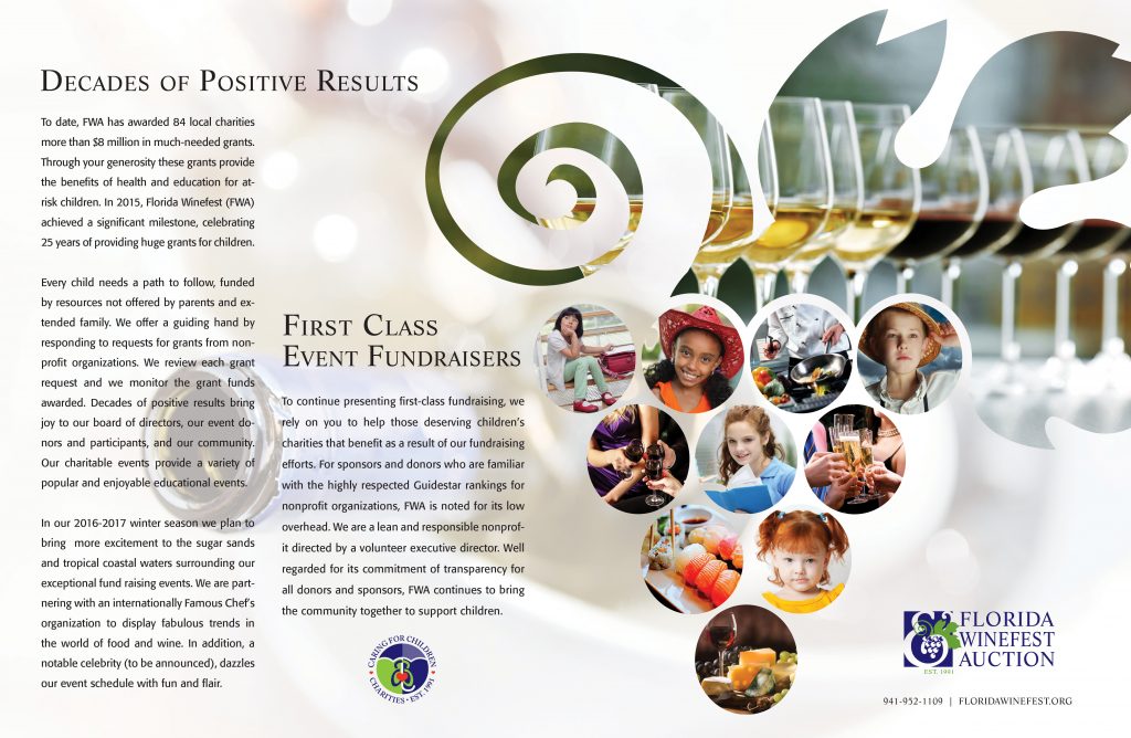 Florida Winefest and Auction - Fundraising Brochure