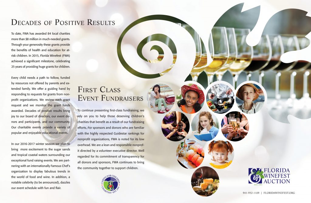 Florida Winefest and Auction - Fundraising Brochure Florida Winefest and Auction - Fundraising Brochure