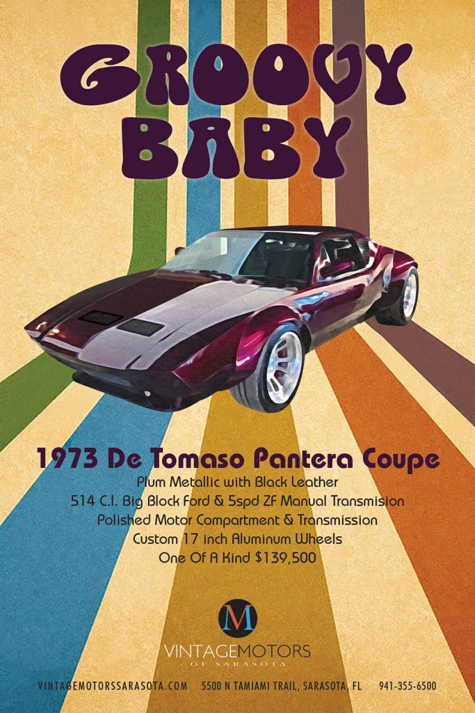 Vintage Motors - 1973 Pantera De Tomaso Coupe SCM Ad