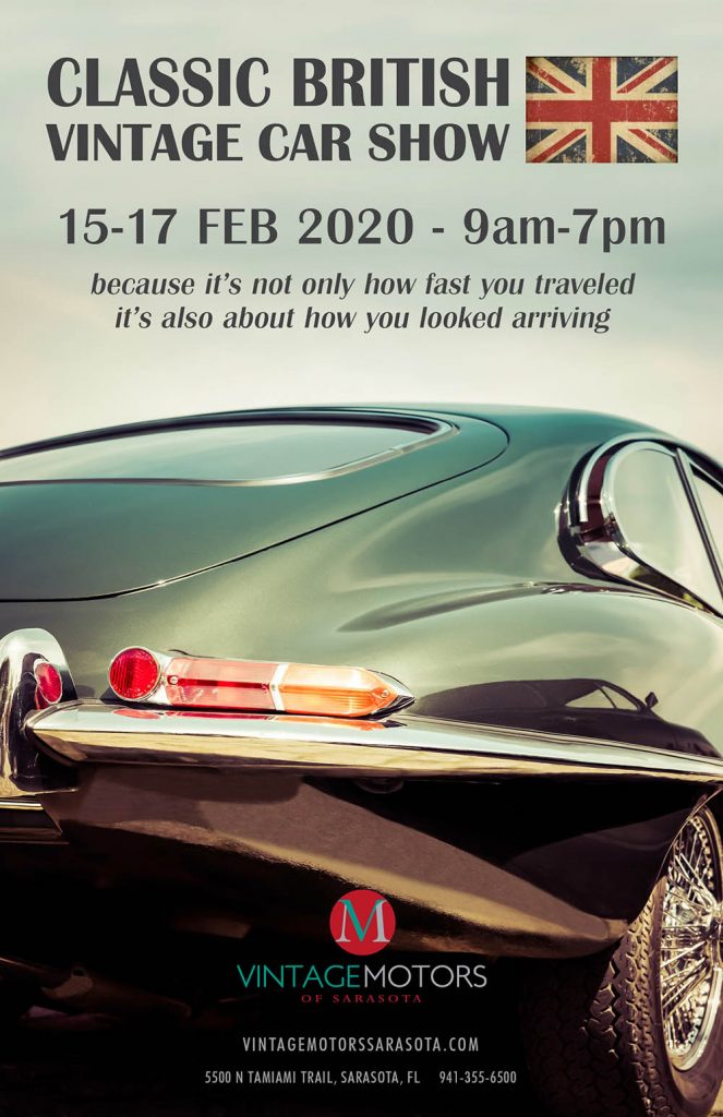 Vintage Motors - British Car Show Poster Feb 2020